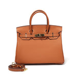 Brown Litchi Grain soft Leather Satchel Bag Big Handbags for Work - from Aurora-Bags for sale at Aurora-Bags