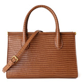 Lunaria | Elegant Croc-Embossed Leather Handbag
