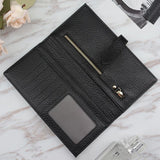 Lily | Black Pebbled Leather Wallet – Timeless Elegance & Functionality
