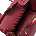 Burgundy Litchi Grain soft Leather Satchel Bag Big Handbags for Work - from Aurora-Bags for sale at Aurora-Bags