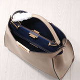 Xylora | White Structured Leather Tote – Elegant & Timeless