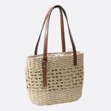 Marina Woven Rope Tote – Open-Weave Straw Bag