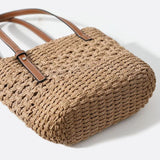 Marina Woven Rope Tote – Open-Weave Straw Bag