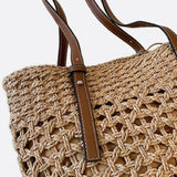 Marina Woven Rope Tote – Open-Weave Straw Bag