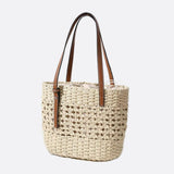Marina Woven Rope Tote – Open-Weave Straw Bag