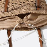 Marina Woven Rope Tote – Open-Weave Straw Bag