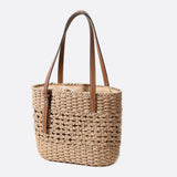 Marina Woven Rope Tote – Open-Weave Straw Bag