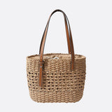 Marina Woven Rope Tote – Open-Weave Straw Bag