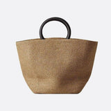 Noa Minimalist Straw Tote – Structured Woven Bag