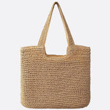 Square Woven Tote Bag – Minimalist Handcrafted Shoulder Bag