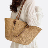 Handwoven Straw Shoulder Bag – Elegant, Functional & Lightweight