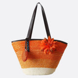 Marbella Bloom Straw Tote – Woven Beach Bag