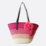 Marbella Bloom Straw Tote – Woven Beach Bag