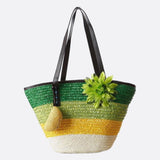 Marbella Bloom Straw Tote – Woven Beach Bag