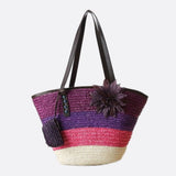 Marbella Bloom Straw Tote – Woven Beach Bag