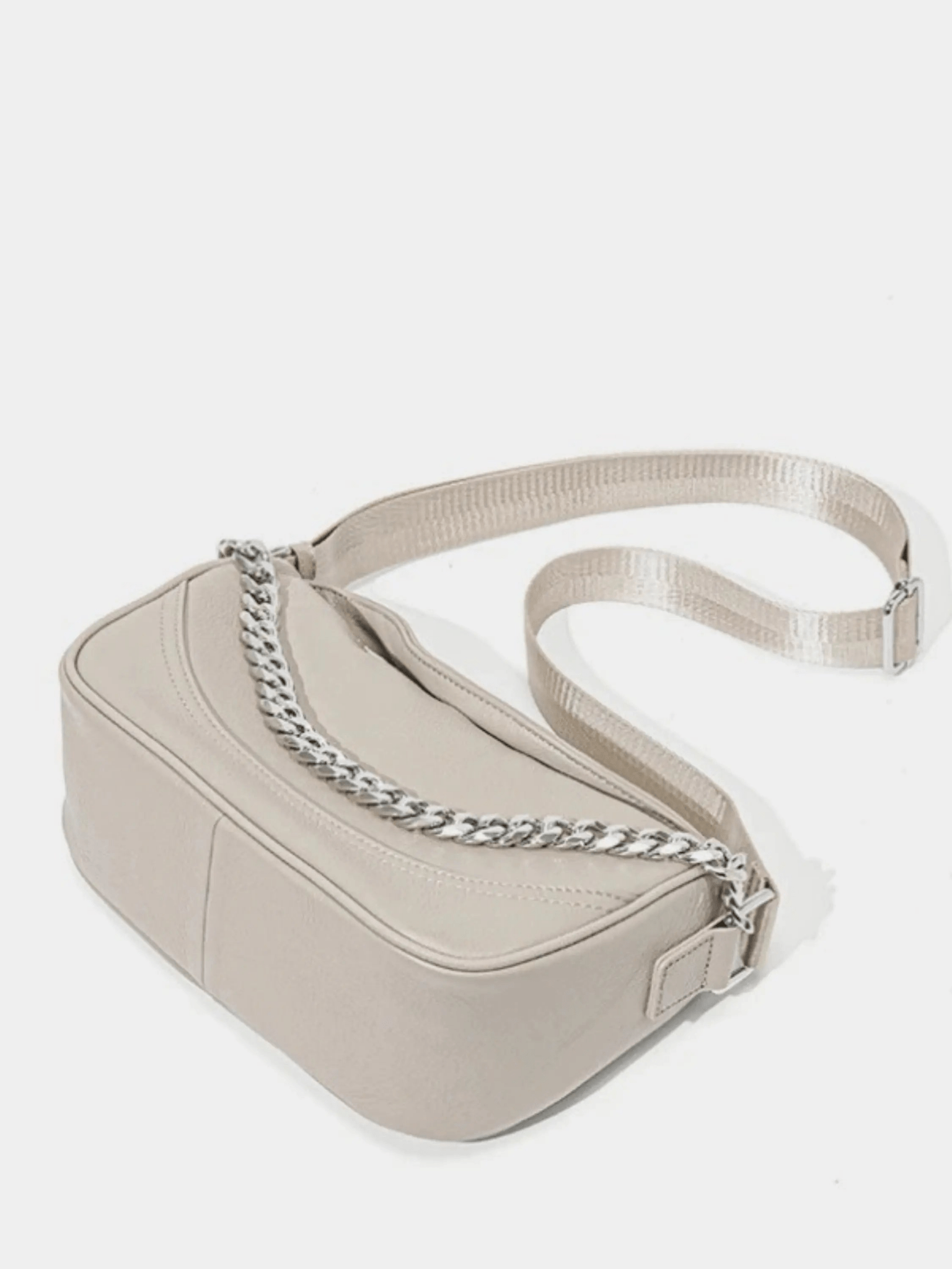 Celeste | Chain-Accent Leather Shoulder Bag Aurora-Bags