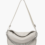 Celeste | Chain-Accent Leather Shoulder Bag Aurora-Bags