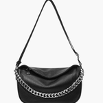 Celeste | Chain-Accent Leather Shoulder Bag Aurora-Bags