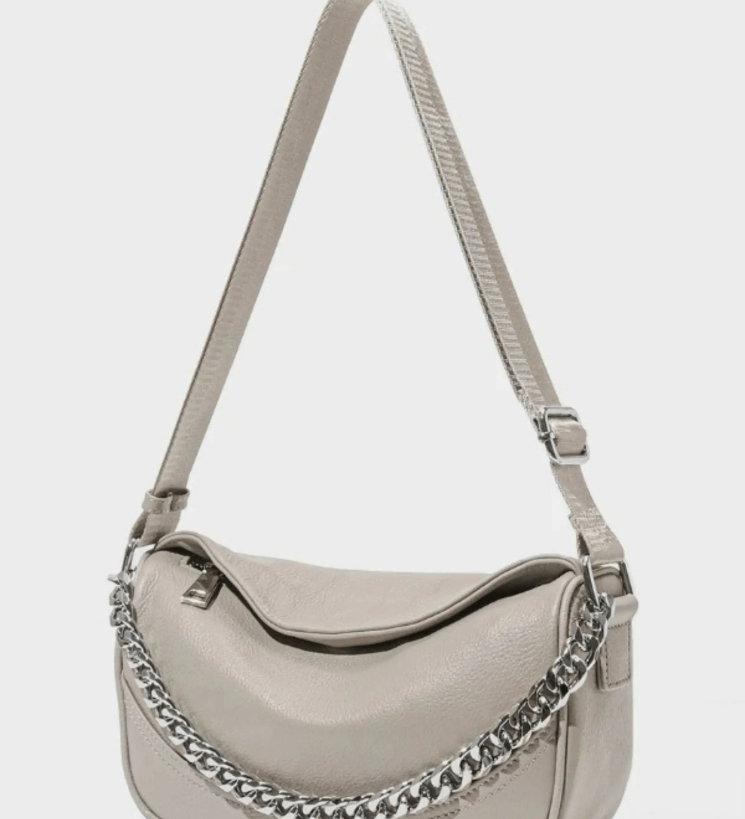 Celeste | Chain-Accent Leather Shoulder Bag Aurora-Bags