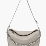 Celeste | Chain-Accent Leather Shoulder Bag Aurora-Bags