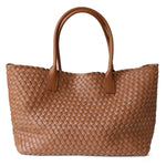 Celine | Luxe Woven Tote Bag – Chic Elegance in Caramel Brown - from Aurora-Bags for sale at Aurora-Bags