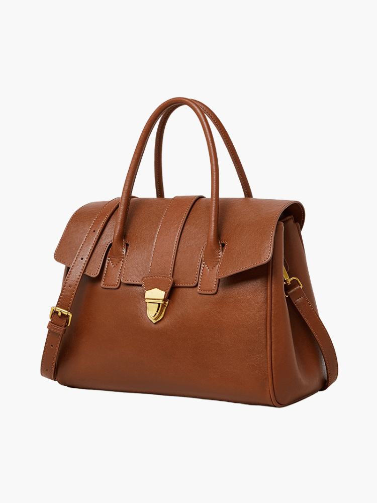 Charlotte | Classic Satchel Bag – Timeless Elegance in Brown - from Aurora-Bags for sale at Aurora-Bags