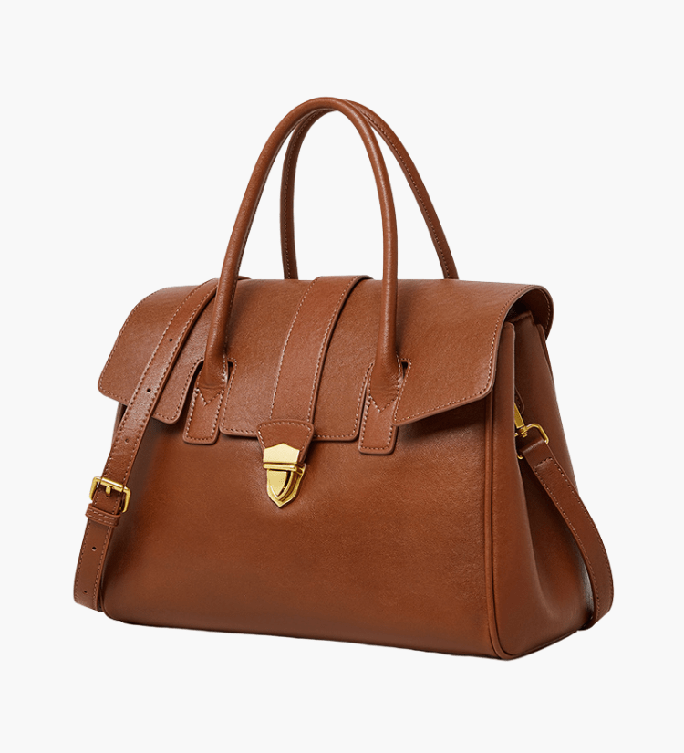 Charlotte | Classic Satchel Bag – Timeless Elegance in Brown - from Aurora-Bags for sale at Aurora-Bags