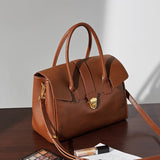 Charlotte | Classic Satchel Bag – Timeless Elegance in Brown - from Aurora-Bags for sale at Aurora-Bags