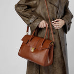 Charlotte | Classic Satchel Bag – Timeless Elegance in Brown - from Aurora-Bags for sale at Aurora-Bags