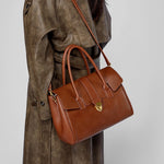 Charlotte | Classic Satchel Bag – Timeless Elegance in Brown - from Aurora-Bags for sale at Aurora-Bags