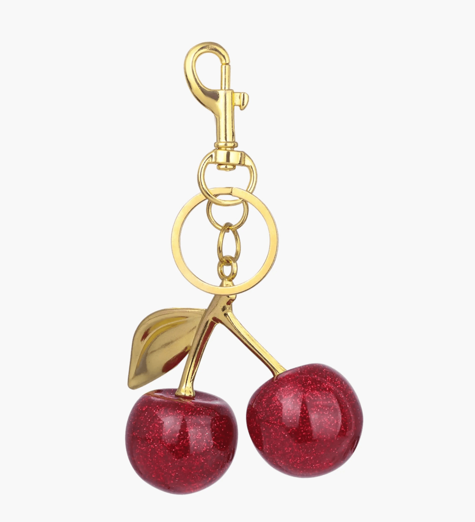 Cherry Charm | Fun Keychain with Glittering Cherry Design Feylen.com