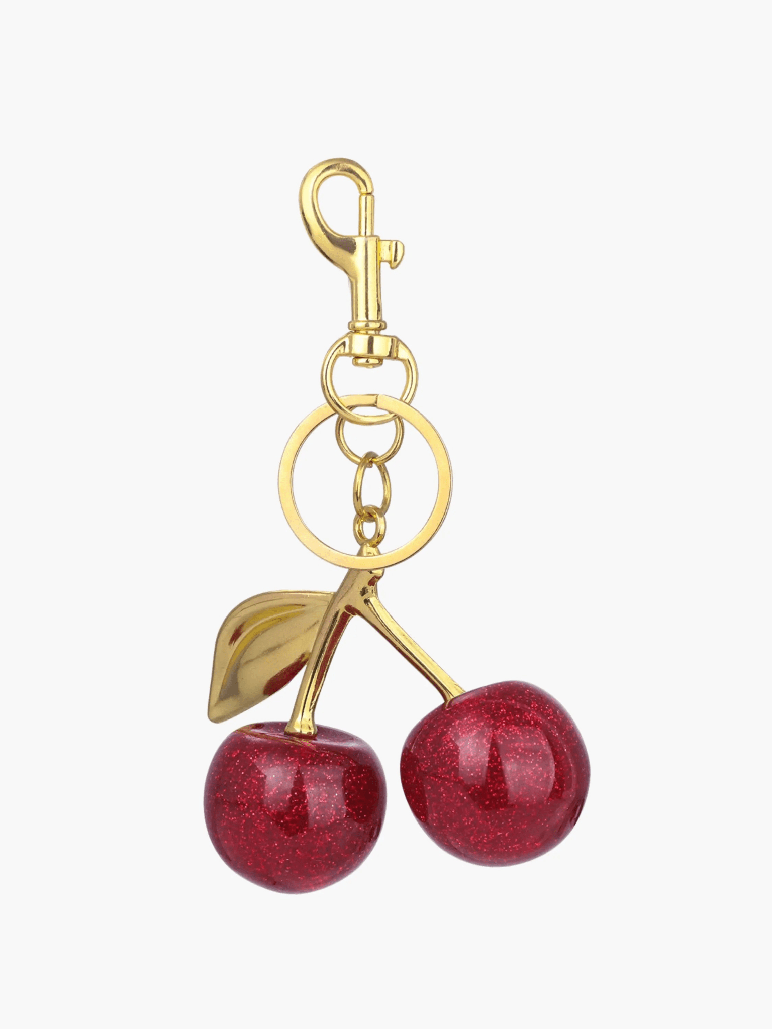 Cherry Charm | Fun Keychain with Glittering Cherry Design Feylen.com