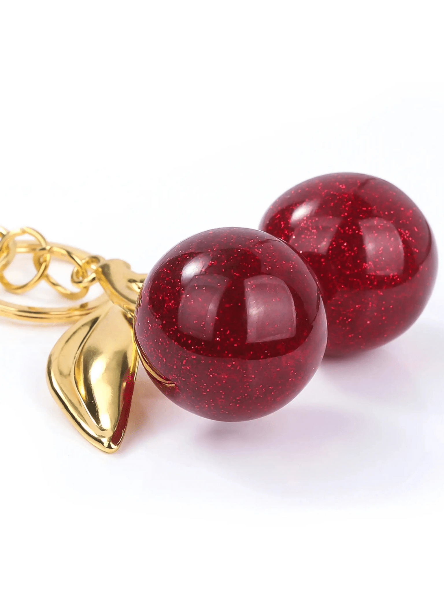 Cherry Charm | Fun Keychain with Glittering Cherry Design Feylen.com