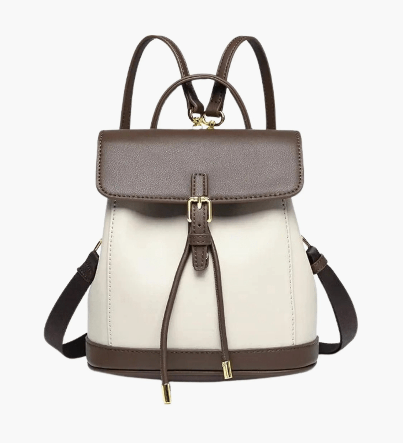 Chic Two-Tone Leather Backpack with Modern Details Aurora-Bags