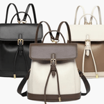 Chic Two-Tone Leather Backpack with Modern Details Aurora-Bags