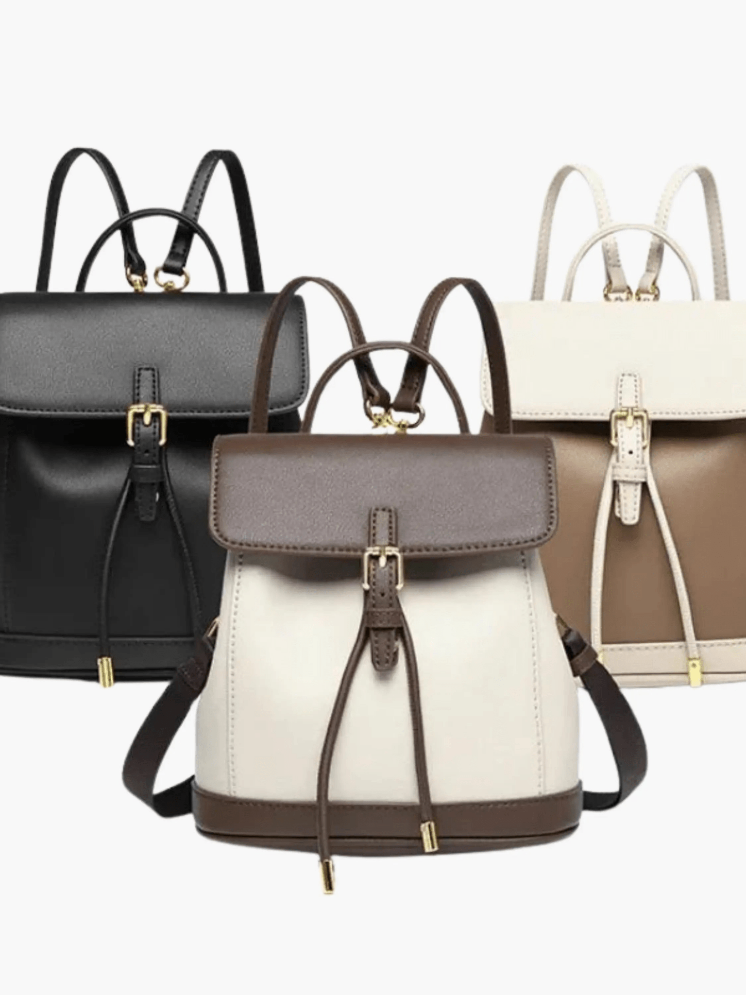 Chic Two-Tone Leather Backpack with Modern Details Aurora-Bags