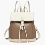 Chic Two-Tone Leather Backpack with Modern Details Aurora-Bags