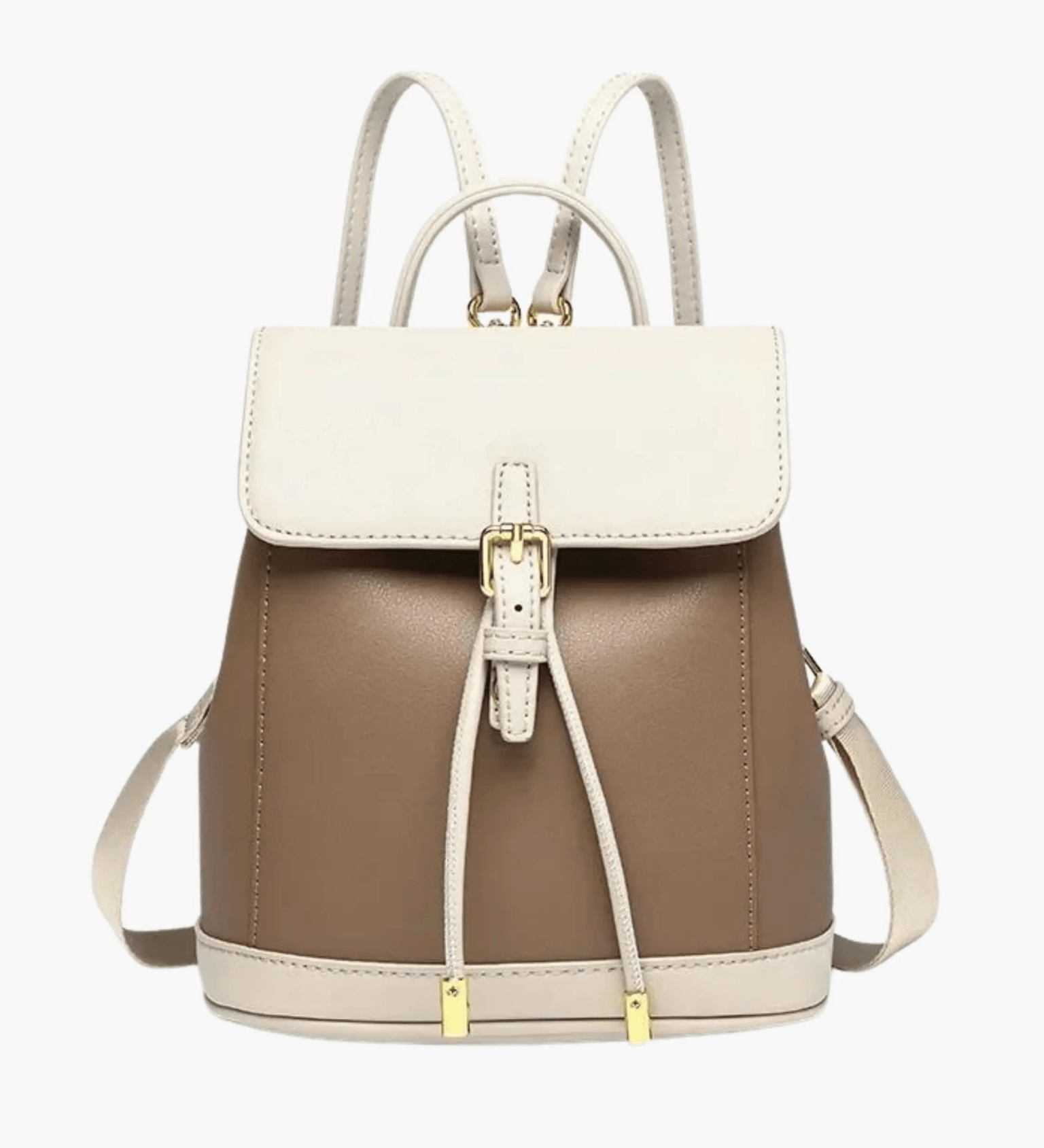 Chic Two-Tone Leather Backpack with Modern Details Aurora-Bags