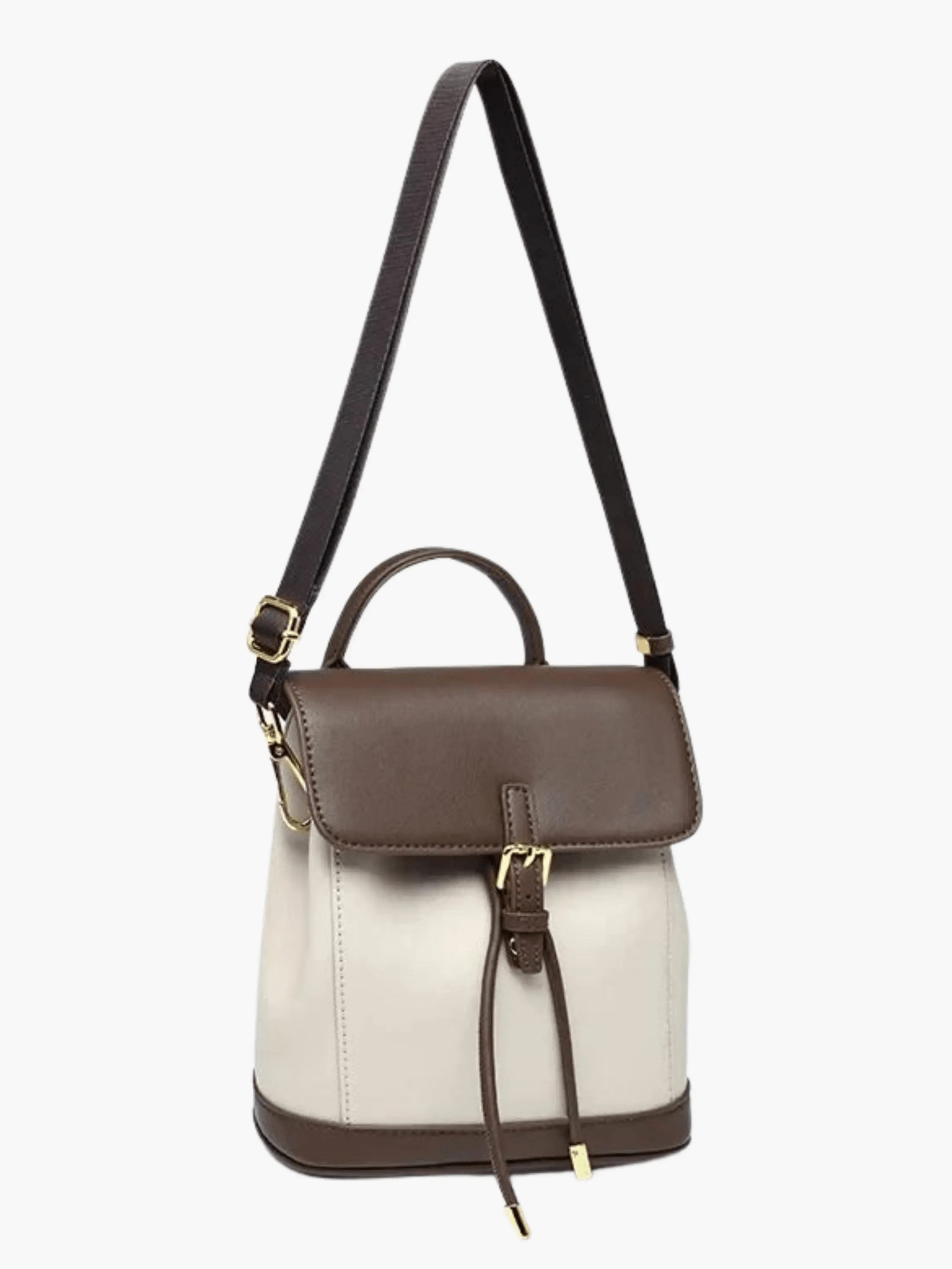 Chic Two-Tone Leather Backpack with Modern Details Aurora-Bags