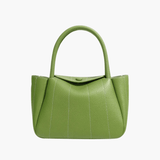 Chloe | Vibrant Green Pebbled Leather Tote Aurora-Bags