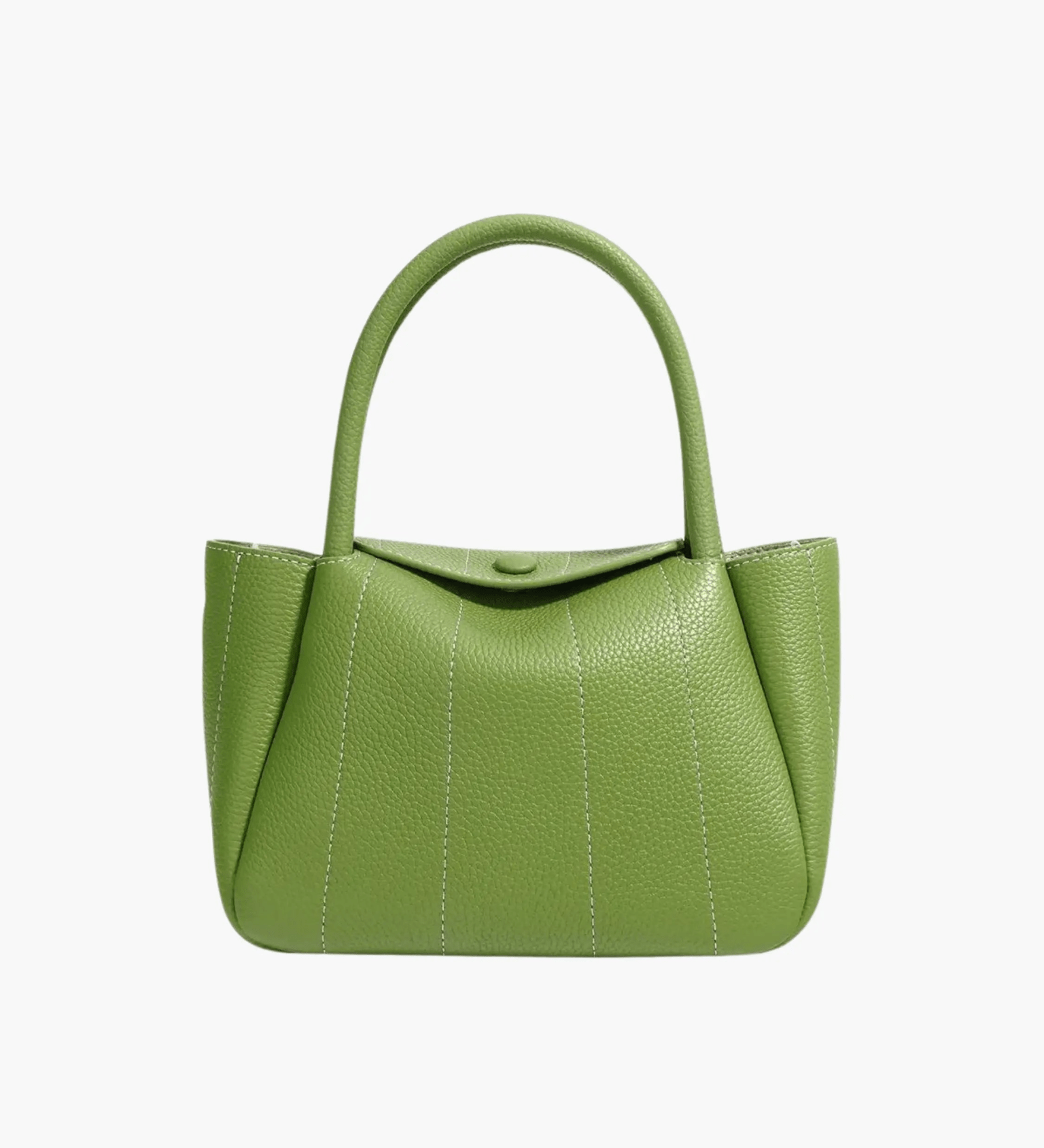 Chloe | Vibrant Green Pebbled Leather Tote Aurora-Bags