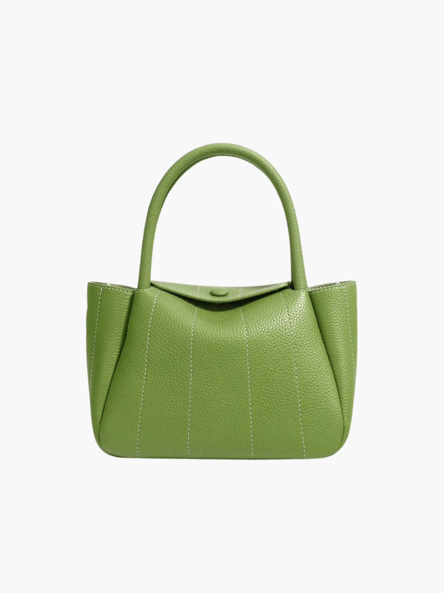 Chloe | Vibrant Green Pebbled Leather Tote Aurora-Bags