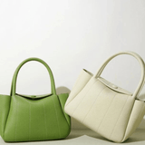 Chloe | Vibrant Green Pebbled Leather Tote Aurora-Bags