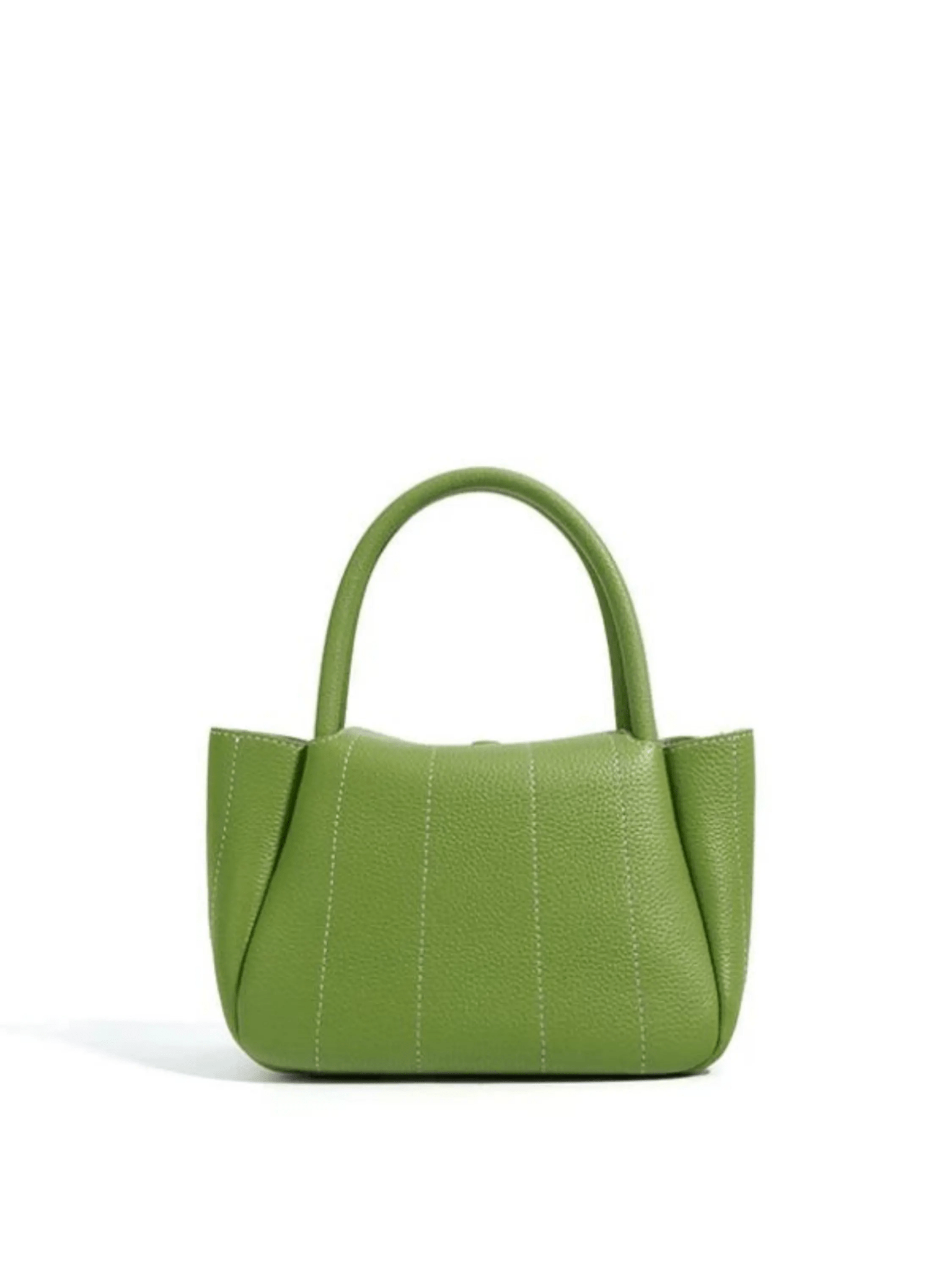 Chloe | Vibrant Green Pebbled Leather Tote Aurora-Bags