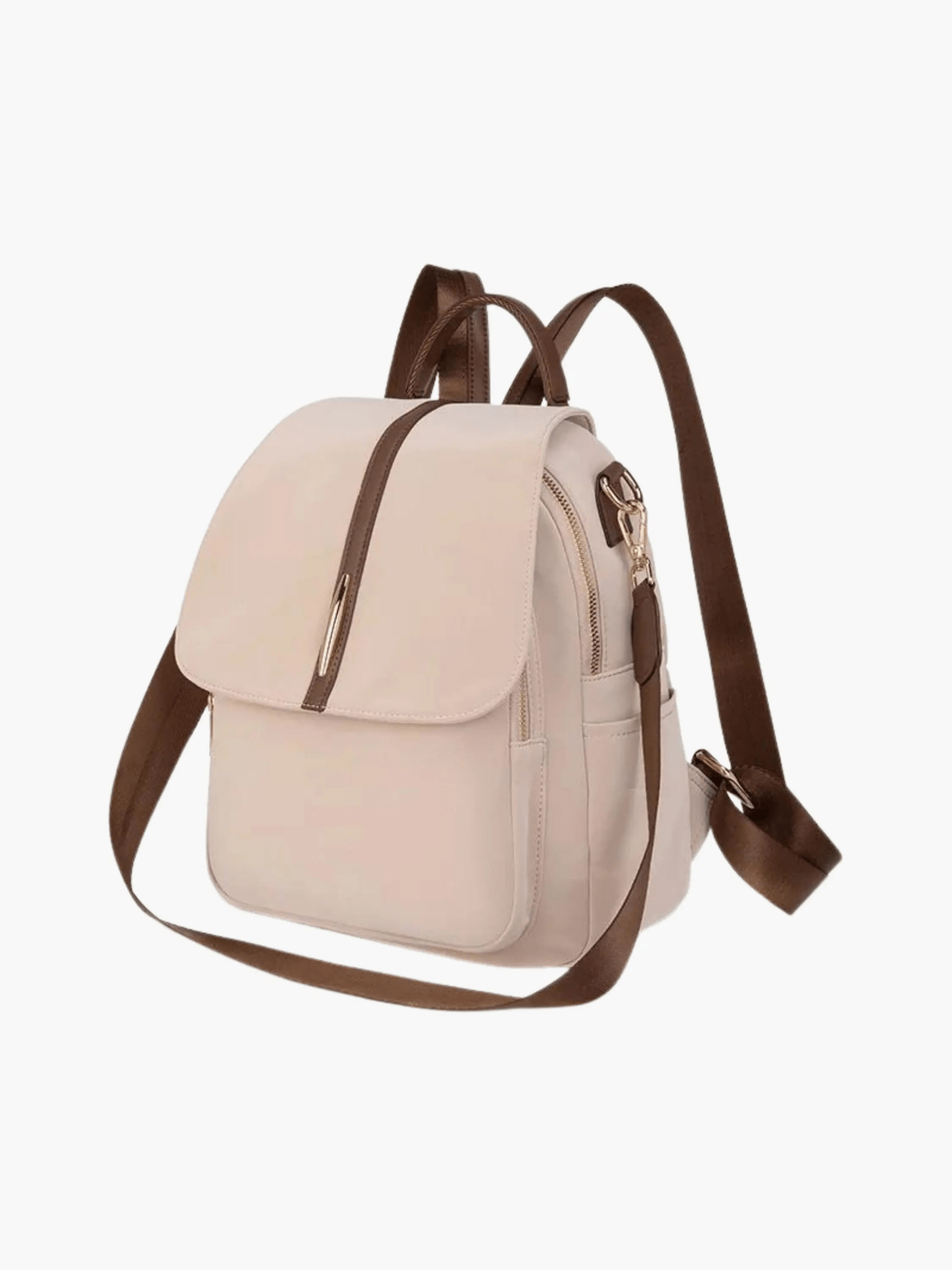 Clara | Chic Two-Tone Leather Backpack with Elegant Detailing Aurora-Bags