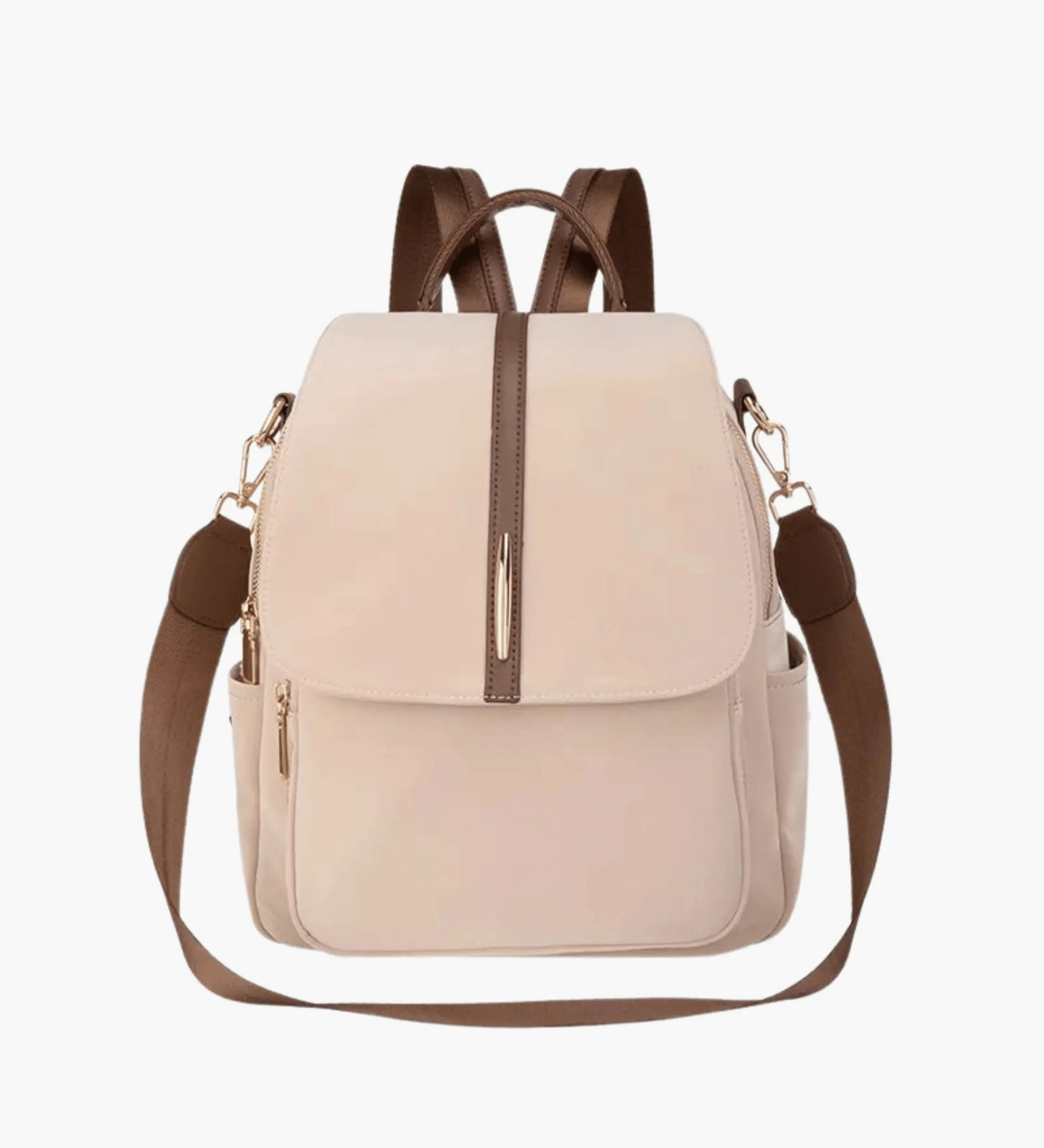 Clara | Chic Two-Tone Leather Backpack with Elegant Detailing Aurora-Bags