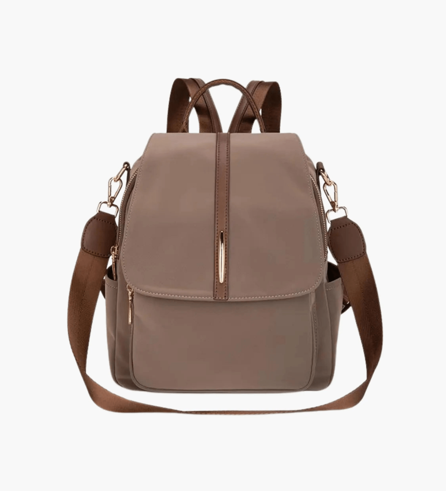 Clara | Chic Two-Tone Leather Backpack with Elegant Detailing Aurora-Bags