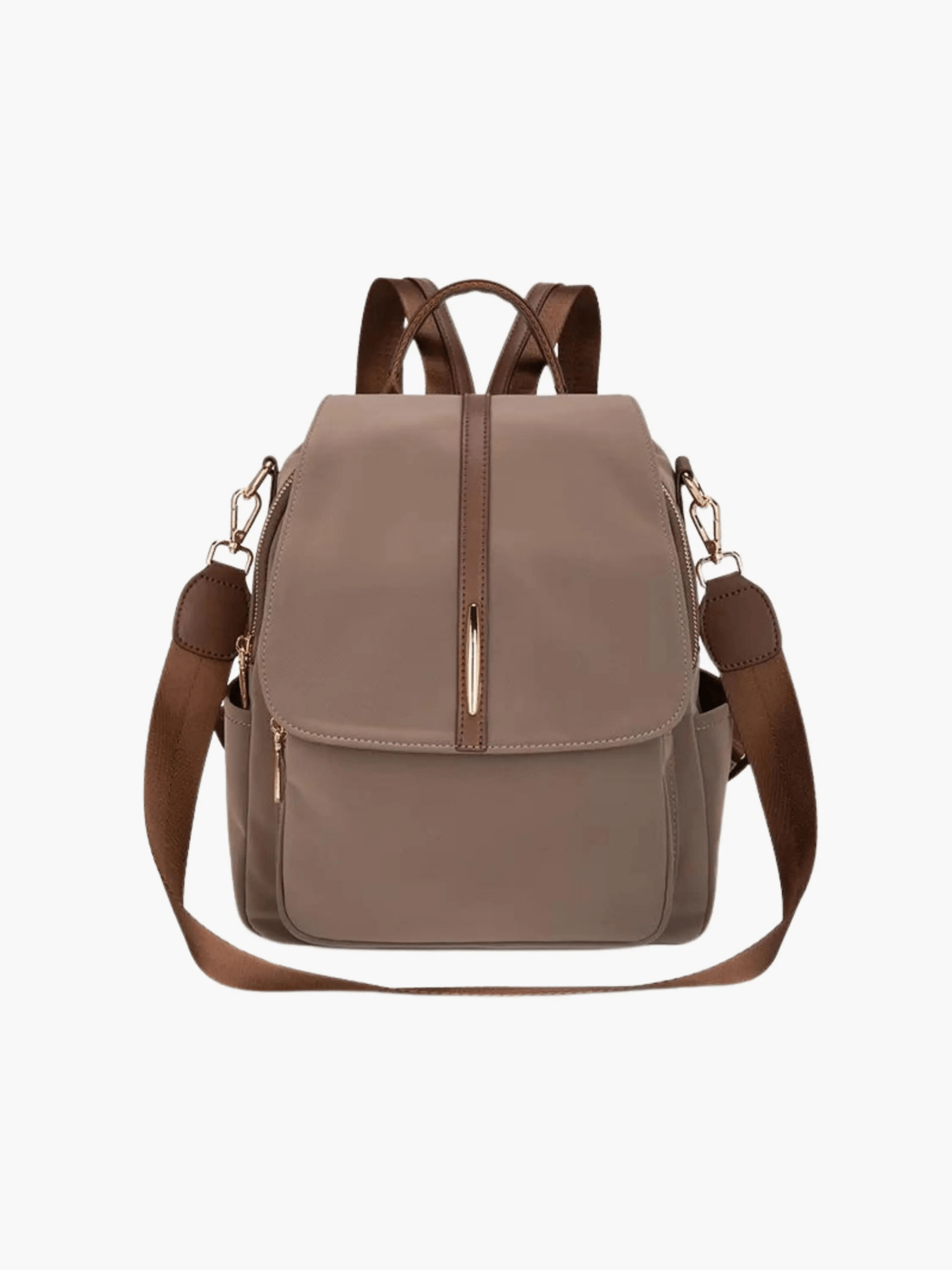 Clara | Chic Two-Tone Leather Backpack with Elegant Detailing Aurora-Bags