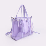 Bella | Black Patent Transparent Tote Bag – Modern & Trendy