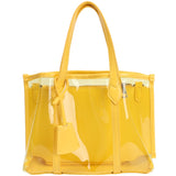 Bella | Black Patent Transparent Tote Bag – Modern & Trendy
